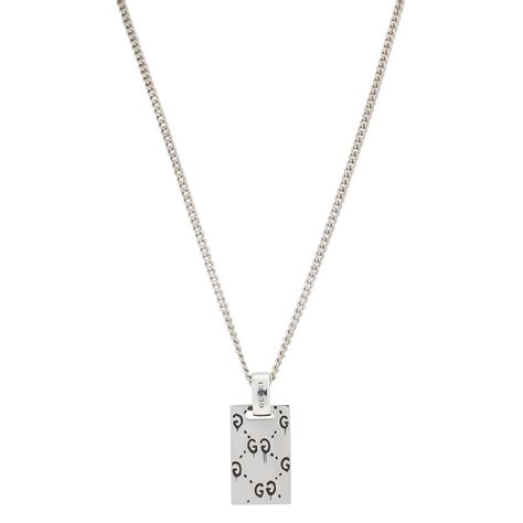 gucci ghost pendant necklace mens|gucci ghost ring in silver.